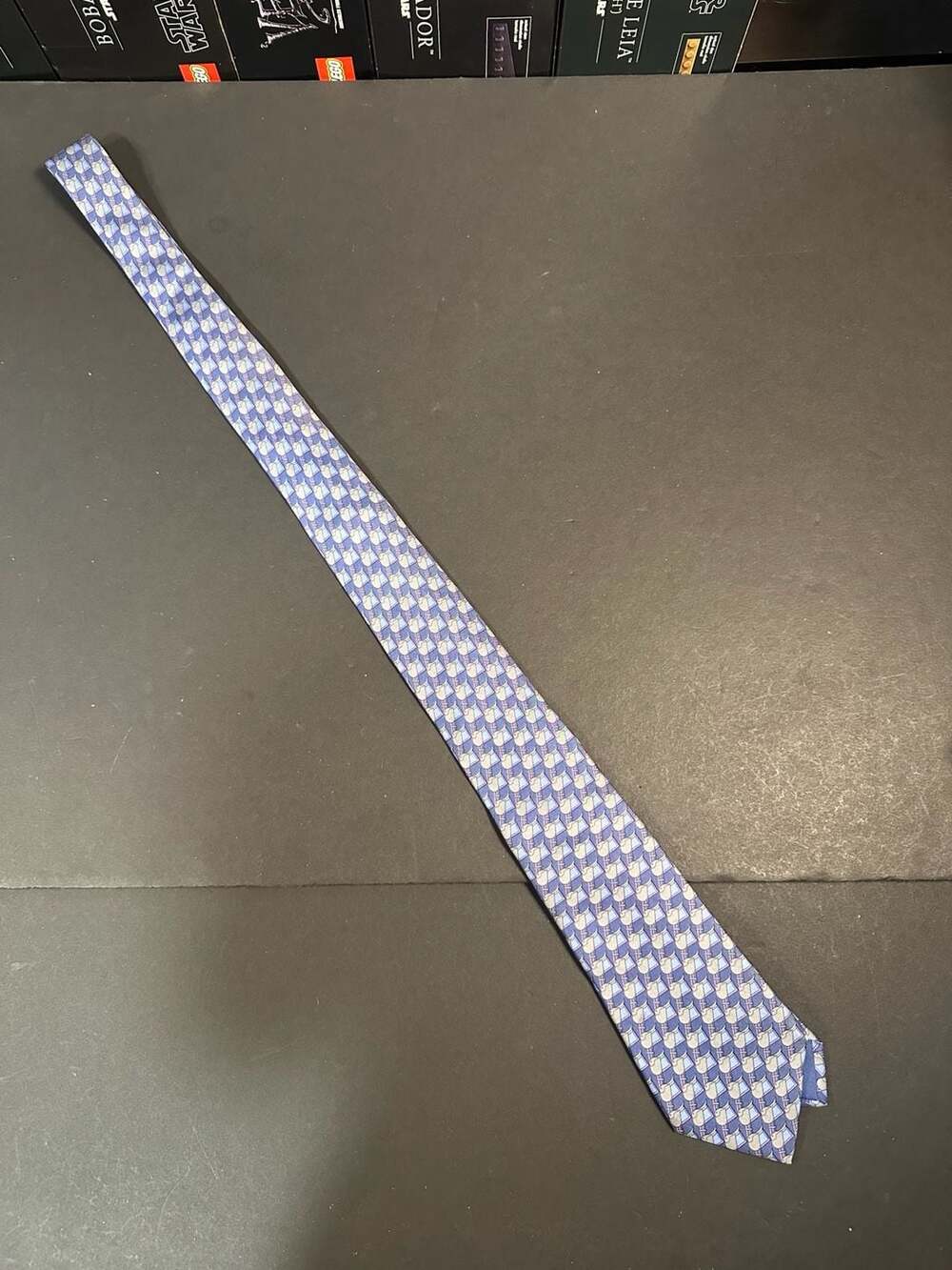 Hermès Paris 100% Silk Tie with Equestrian Saddle Pattern